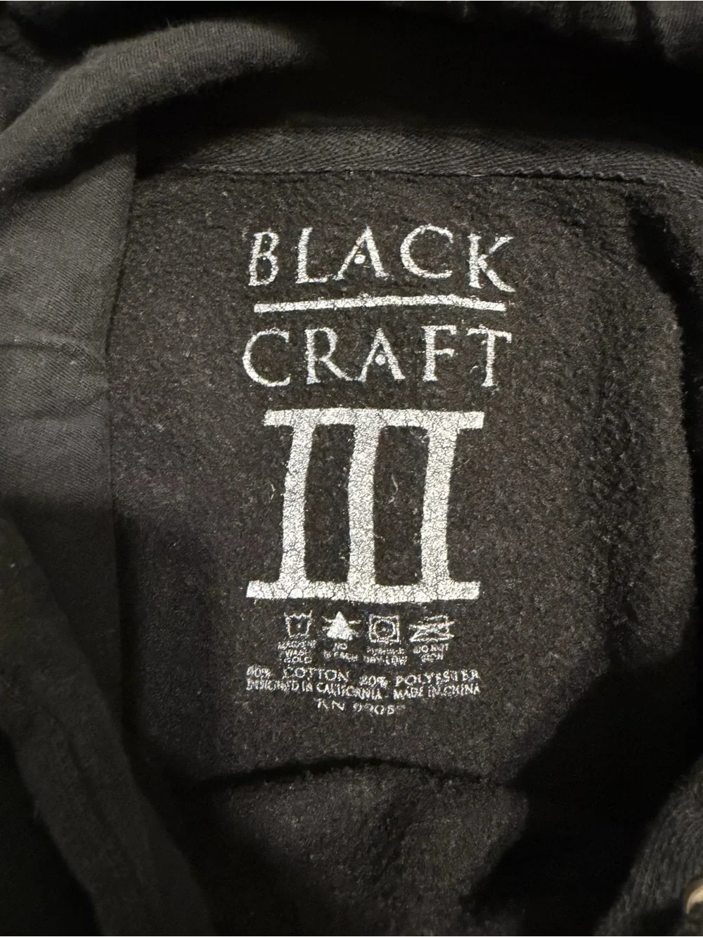 Blackcraft Cult Men's Black Crewneck Hoodie with Wolf Graphic